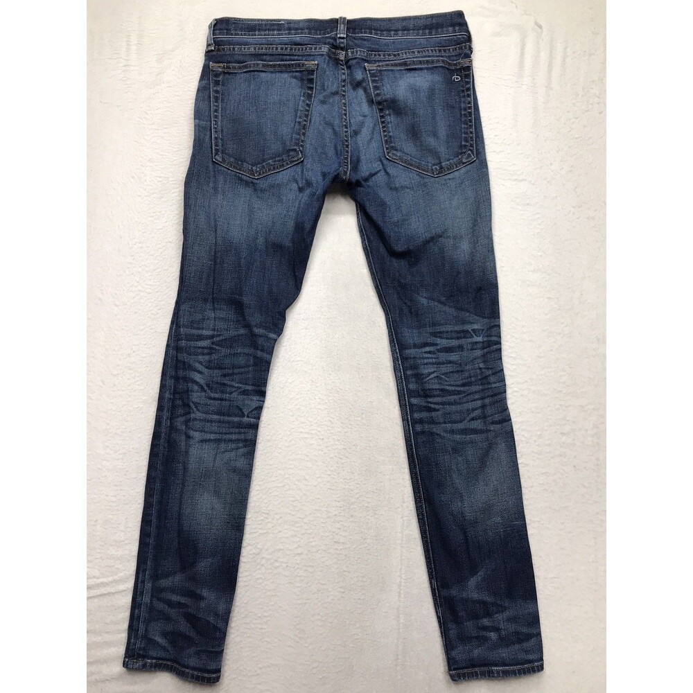 RAG & BONE Dre Jeans Women 28 (32x29) Slim Boyfriend Dark Whiskered Stretch - Picture 2 of 16